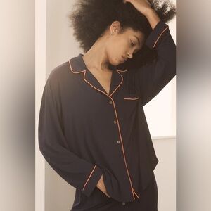 NWT! By Anthropologie The Briar Piped Pajama Shirt: Long-Sleeve Edition - XL 💎